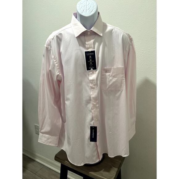 Club Room Mens Regular Fit Performance Shirt Size 17 (32/33) Stretch 100% Cotton - Picture 1 of 8